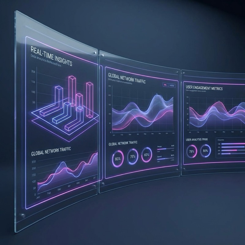 Futuristický analytický dashboard